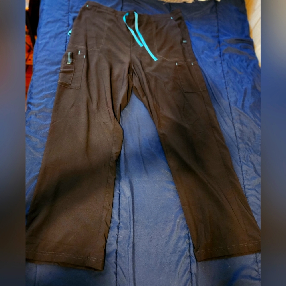 Carhartt medical scrubs women's black boot cut pants size XL